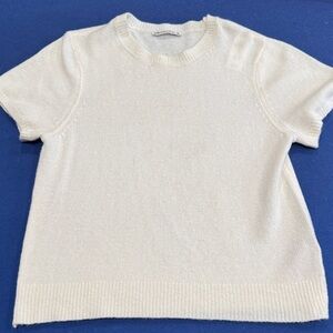 Abercrombie & Fitch Cream Short-Sleeve Sweater